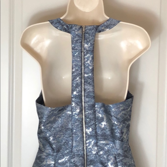 Design Lab Metallic Halter Cocktail Dress NWT - Picture 4 of 8